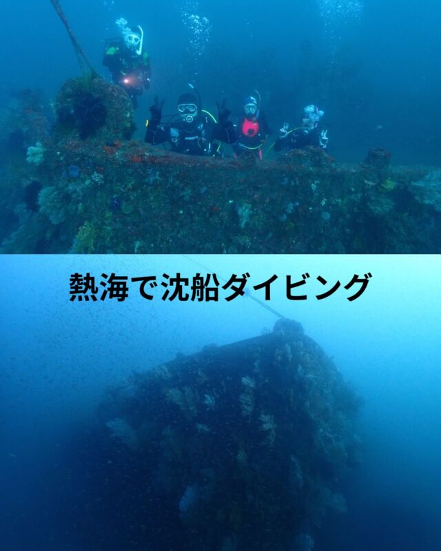 昨日は熱海の沈船に潜ってきました

海況は凪
水温21度　
透明度15メートル
水温がここにきて上がってきました?

この時期から冬場は透明度も上がり
沈船の全容が見えて迫力あります

#静岡ダイビングショップ
#静岡ブルーコーナー
#静岡ダイビング
#ダイビング
#ドライスーツ
#ダイビングショップ
#ブルーコーナー
#熱海ダイビング
#沈船ダイビング 
#ドライスーツ講習