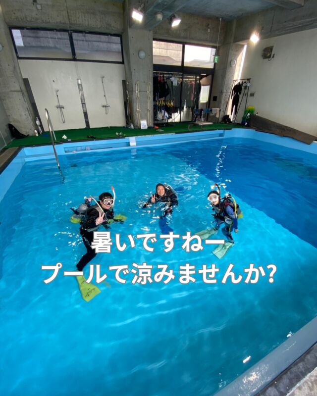 暑いですねー
プールに涼みに来ませんか?

色々なメーカーのフィンやマスクを
お試しいただけます
　
タイミングがあえば
エスプレッソコーヒーもお出しいたします

ダイビングの事なら色々ご相談下さい

好評のセミドライも再びセール中です
　

#静岡ダイビングプール
#シュノーケリング
#スノーケリング
#ダイビングプール
#ダイビングプール貸し出し
#プール練習
#静岡ダイビング
#静岡ダイビングショップ
#静岡ブルーコーナー
#ダイビング
#ダイビングライセス